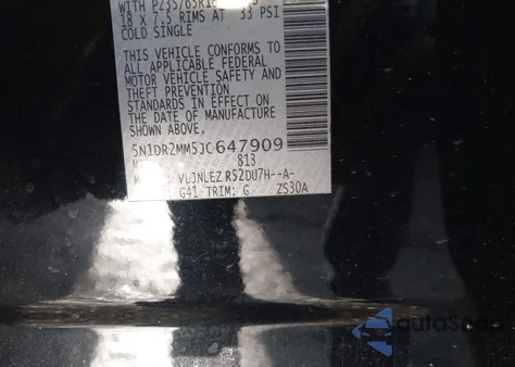 2018 Nissan Pathfinder Sv from USA, damaged, VIN 5N1DR2MM5JC647909